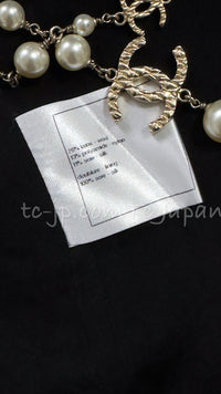 CHANEL 12C Black Rhinestone Buttons Jacket 36 40 42 シャネル ブラック ラインストーン ボタン ジャケット 即発