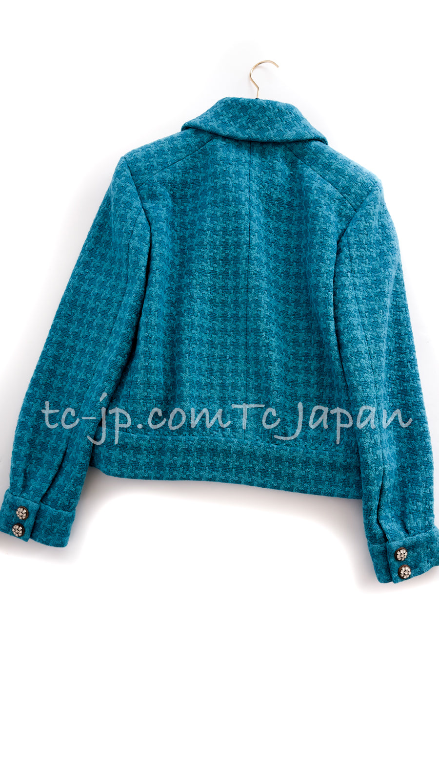 CHANEL 19A Blue Riders Wool Tweed Jacket 38 40 シャネル ブルー ライダース ウール ツイード ジャケット 即発