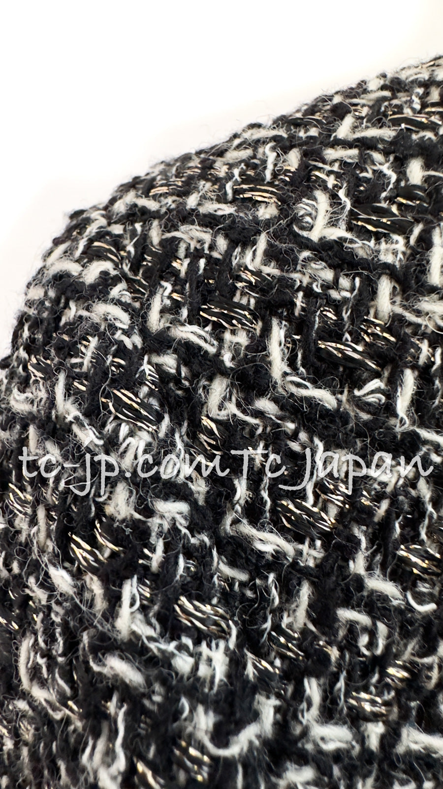 CHANEL 12A Black Gray Metallic Zipper Tweed Jacket 36 38 シャネル ブラック グレー メタリック ジッパー ツイード ジャケット 即発