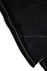 CHANEL 12C Black Rhinestone Buttons Jacket 36 40 42 シャネル ブラック ラインストーン ボタン ジャケット 即発