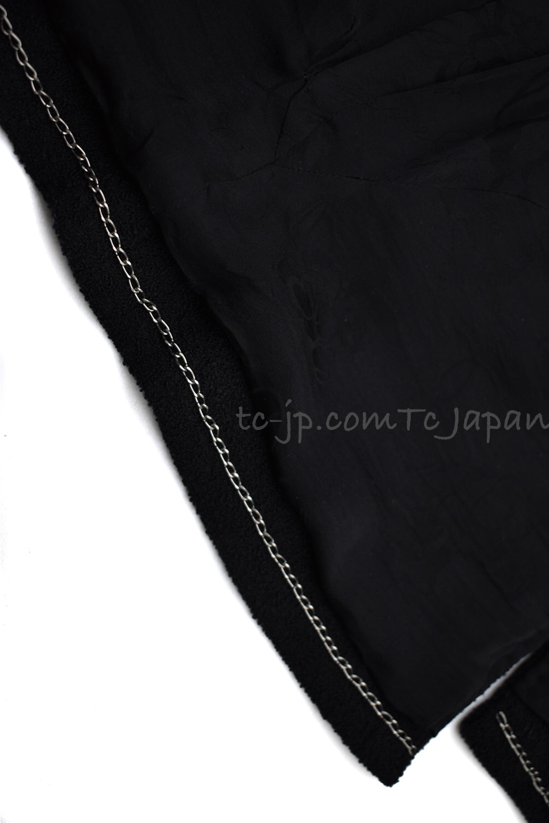 CHANEL 12C Black Rhinestone Buttons Jacket 36 40 42 シャネル ブラック ラインストーン ボタン ジャケット 即発