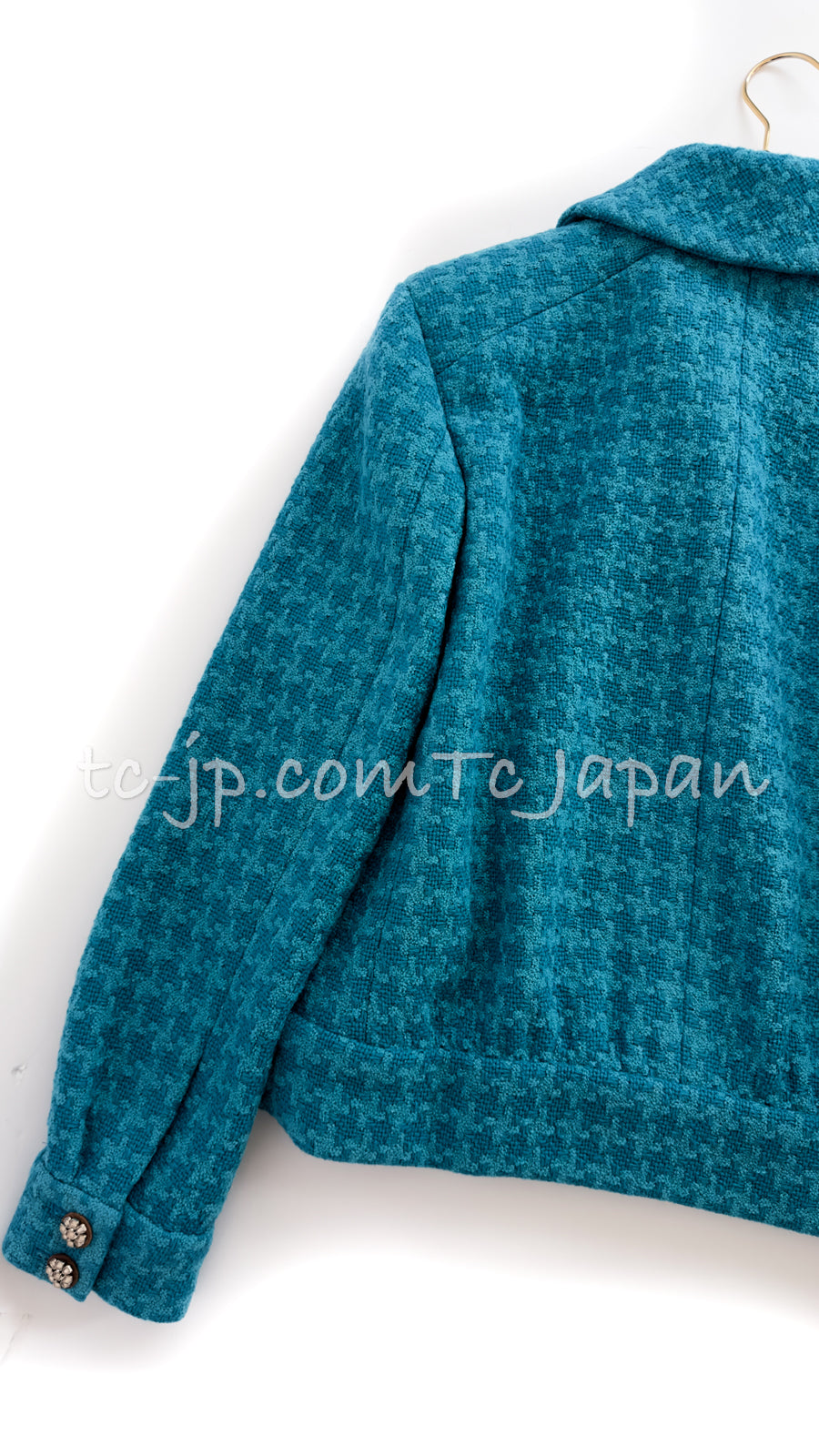 CHANEL 19A Blue Riders Wool Tweed Jacket 38 40 シャネル ブルー ライダース ウール ツイード ジャケット 即発
