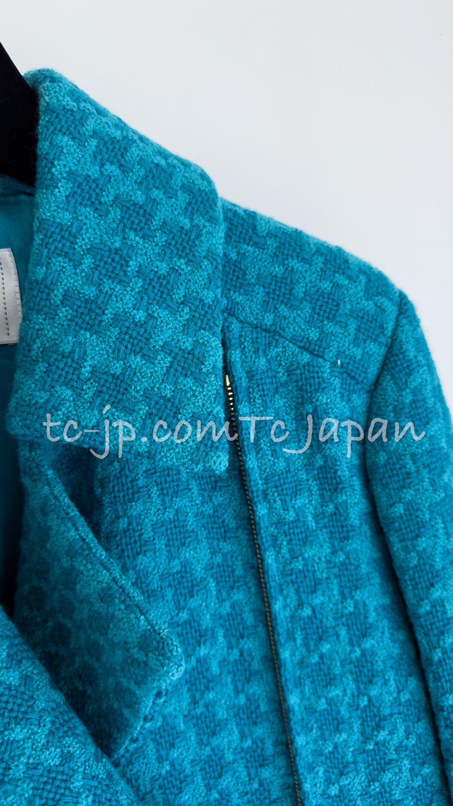 CHANEL 19A Blue Riders Wool Tweed Jacket 38 40 シャネル ブルー ライダース ウール ツイード ジャケット 即発