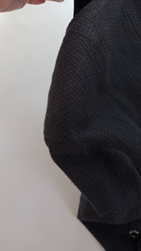 CHANEL 07C white or Black Dress jacket Coat with ribbon Suit  訳あり シャネル ブラック 胸紐・ジャケット・スカート・スーツ コート - TC JAPAN