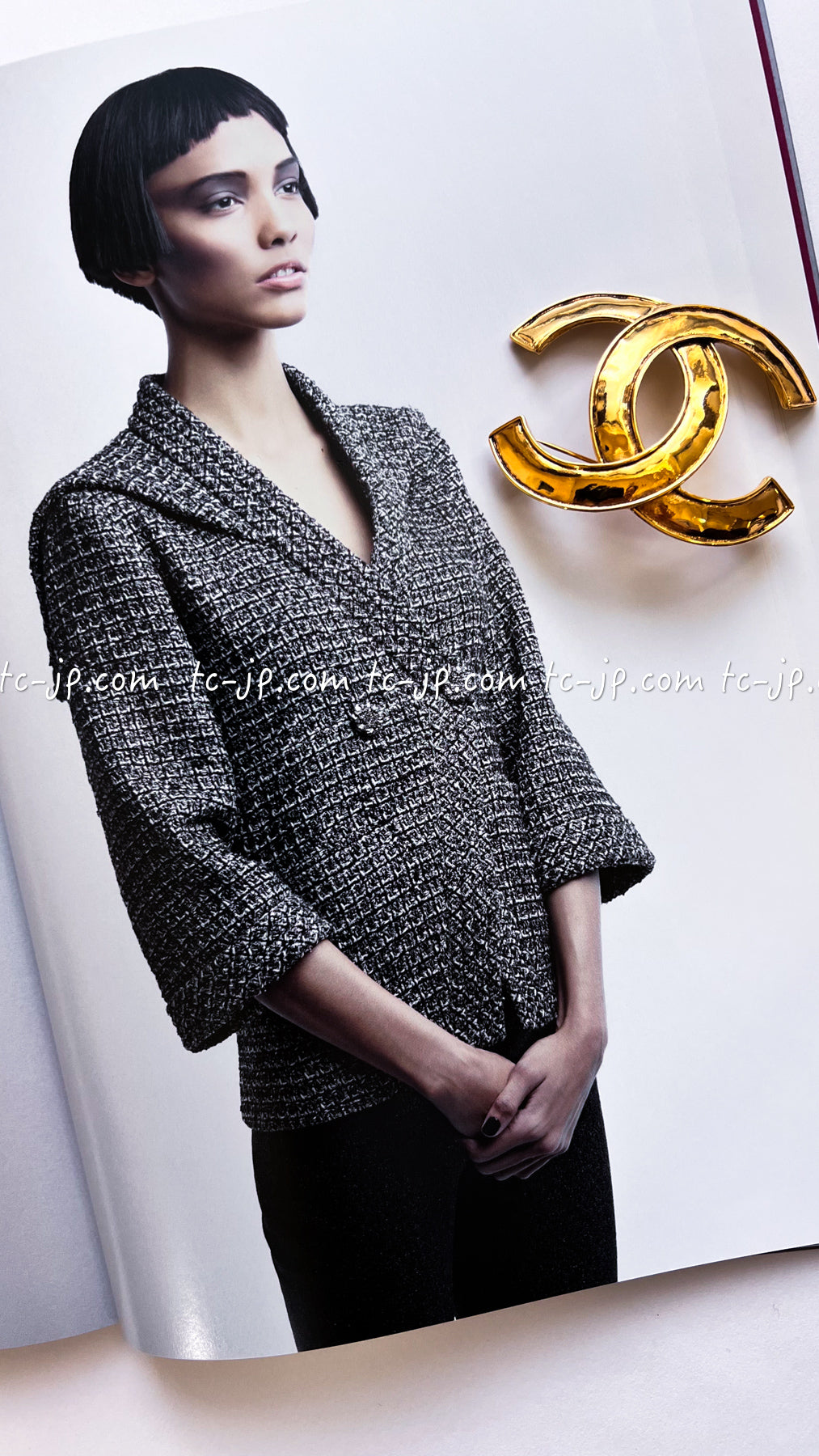 CHANEL 12A Black Gray Metallic Zipper Tweed Jacket 36 38 シャネル ブラック グレー メタリック ジッパー ツイード ジャケット 即発