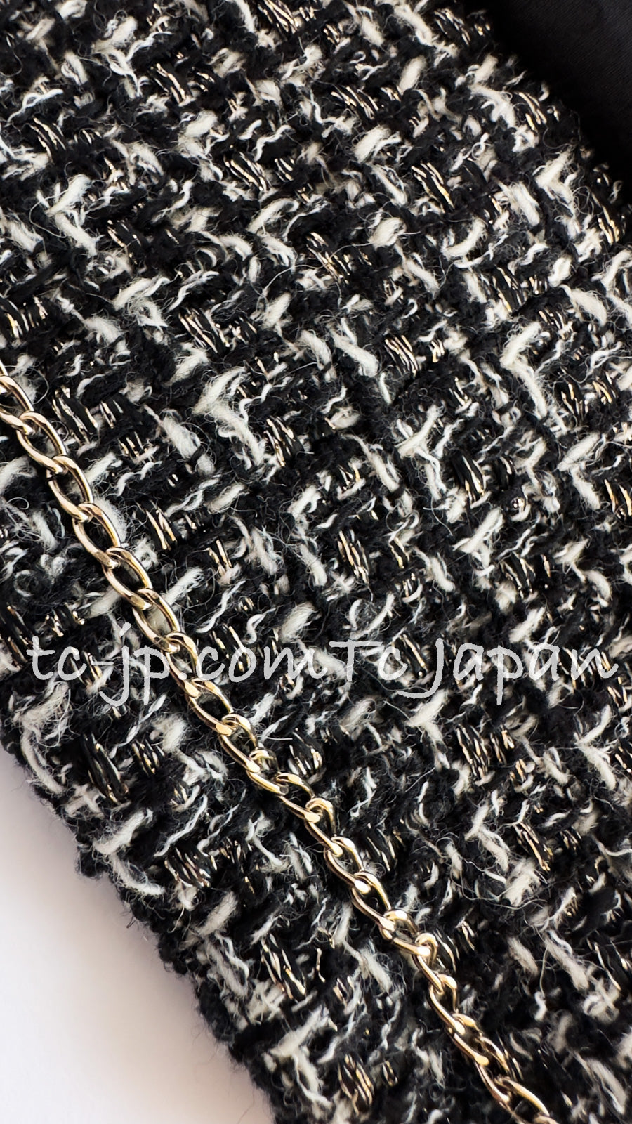 CHANEL 12A Black Gray Metallic Zipper Tweed Jacket 36 38 シャネル ブラック グレー メタリック ジッパー ツイード ジャケット 即発