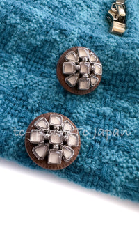 CHANEL 19A Blue Riders Wool Tweed Jacket 38 40 シャネル ブルー ライダース ウール ツイード ジャケット 即発