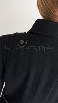CHANEL 06A Black Wool Tweed Jacket Skirt Suit 38 シャネル ブラック ウール ジャケット スカート スーツ 即発