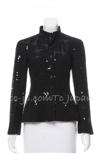 CHANEL 02A Black Lesage Sequin Jacket Skirt 34 36 40 シャネル ルサージュ・ブラック・スパンコール ジャケット・スカート 即発