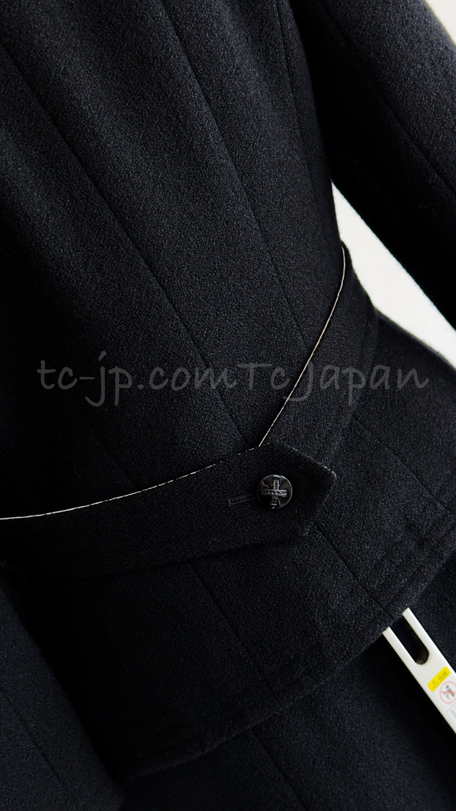 CHANEL 06A Black Wool Tweed Jacket Skirt Suit 38 シャネル ブラック ウール ジャケット スカート スーツ 即発
