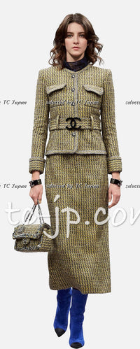 CHANEL 17B Navy Black BIG CC Logo Belt Jacket Coat 36 シャネル ネイビー ブラック ビッグ CC ロゴ ベルト付 ノーカラー ジャケット コート 即発
