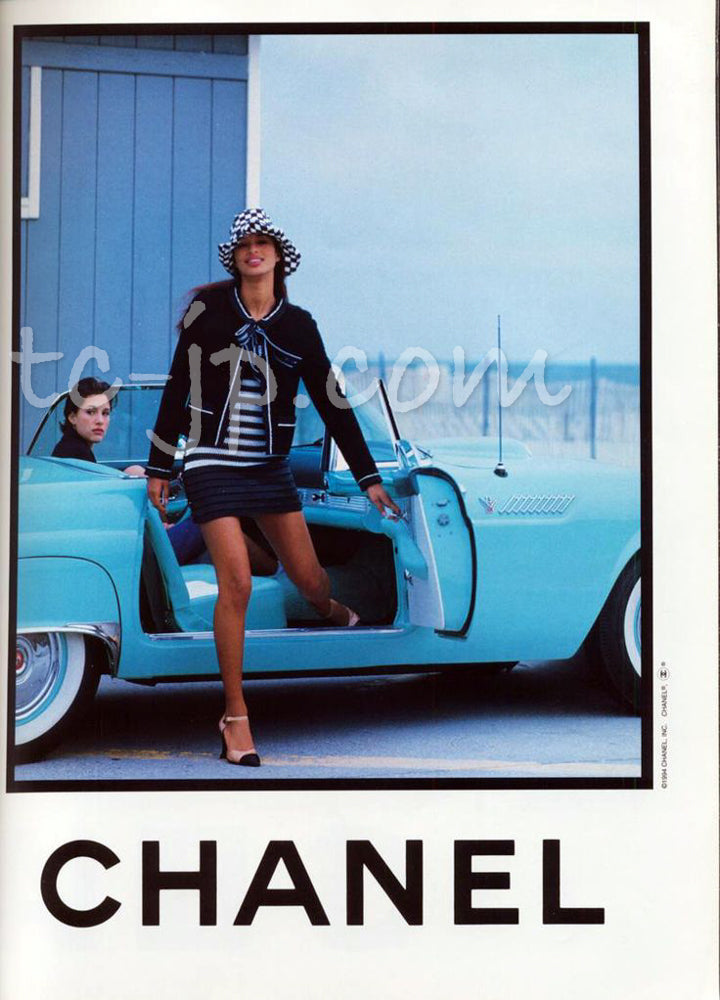 CHANEL 94S Navy "BLACKPINK" Jennie Cotton Tweed Jacket Skirt Suit 34 36 38 42 シャネル ネイビー "ブラックピンク"のジェニー コットン ツイード ジャケット スカート スーツ 即発