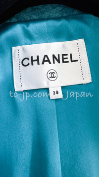 CHANEL 19A Blue Riders Wool Tweed Jacket 38 40 シャネル ブルー ライダース ウール ツイード ジャケット 即発