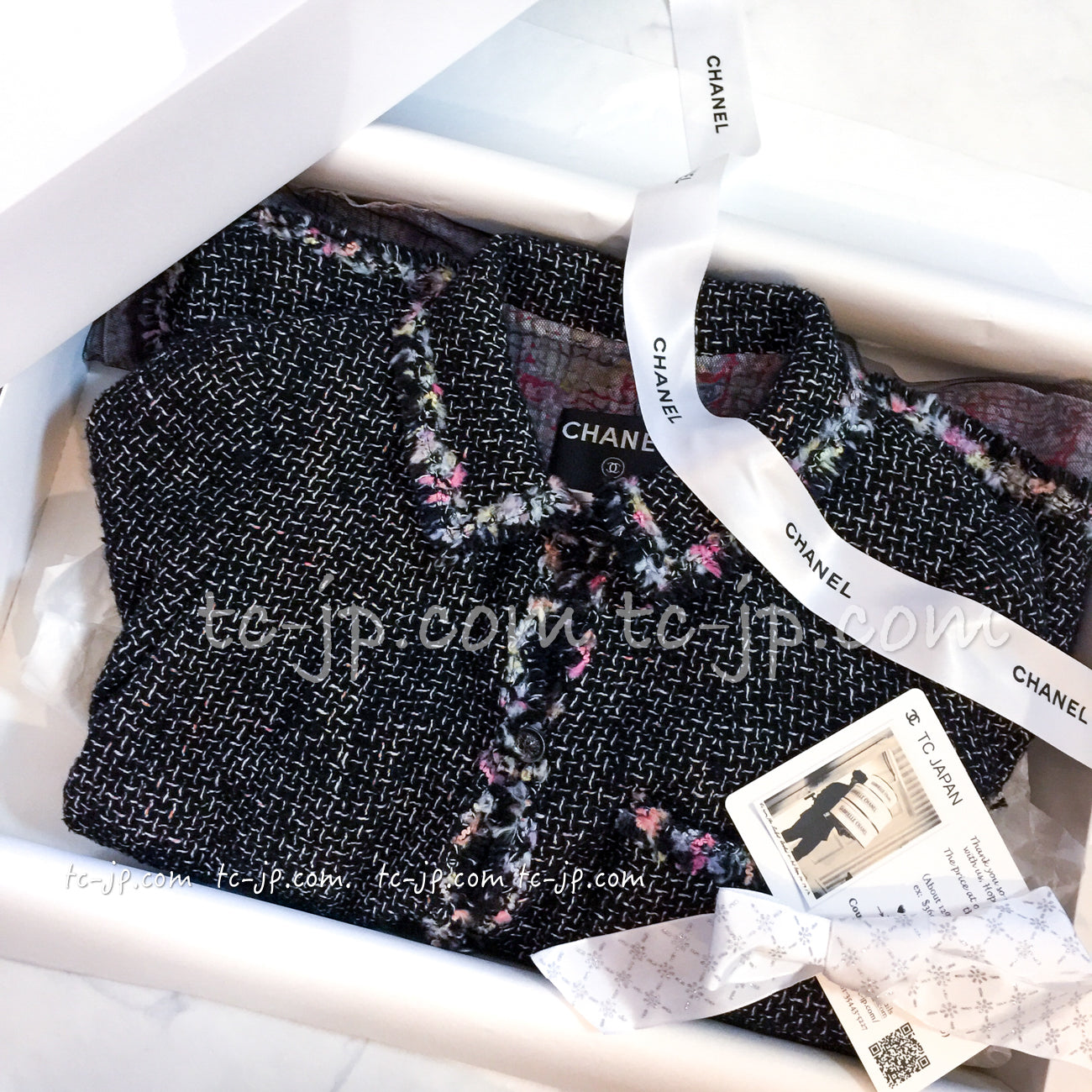 CHANEL 05C $6.5K 57Th NY Limited Collection Silk Wool Tweed Jacket 36 38 40 シャネル NY 57番街 限定 シルク ウール フリル ツイード ジャケット 即発