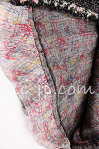 CHANEL 05C $6.5K 57Th NY Limited Collection Silk Wool Tweed Jacket 36 38 40 シャネル NY 57番街 限定 シルク ウール フリル ツイード ジャケット 即発