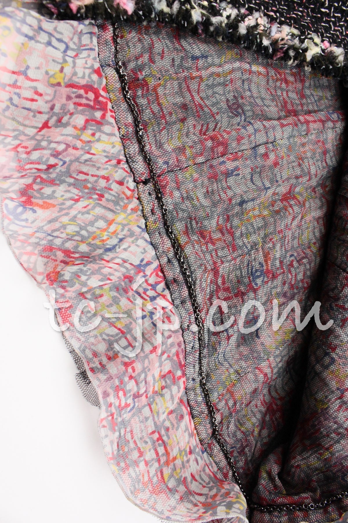 CHANEL 05C $6.5K 57Th NY Limited Collection Silk Wool Tweed Jacket 36 38 40 シャネル NY 57番街 限定 シルク ウール フリル ツイード ジャケット 即発