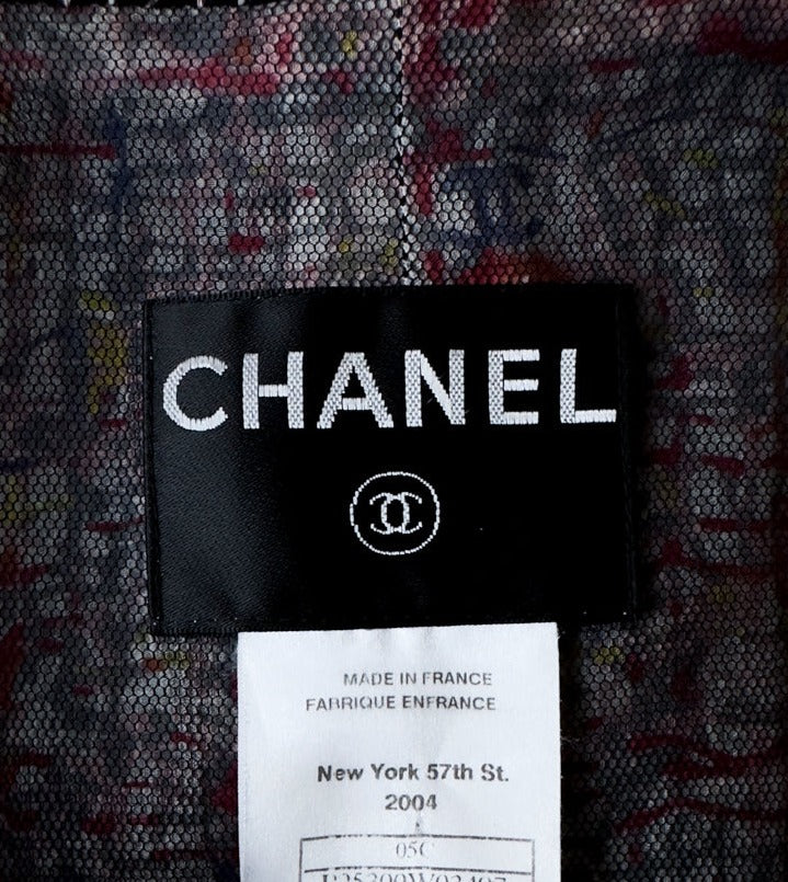 CHANEL 05C $6.5K 57Th NY Limited Collection Silk Wool Tweed Jacket 36 38 40 シャネル NY 57番街 限定 シルク ウール フリル ツイード ジャケット 即発