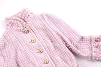 CHANEL 13C Pale Pink Stand Color Tweed Jacket 34 シャネル ペール ピンク スタンドカラー ジャケット 即発