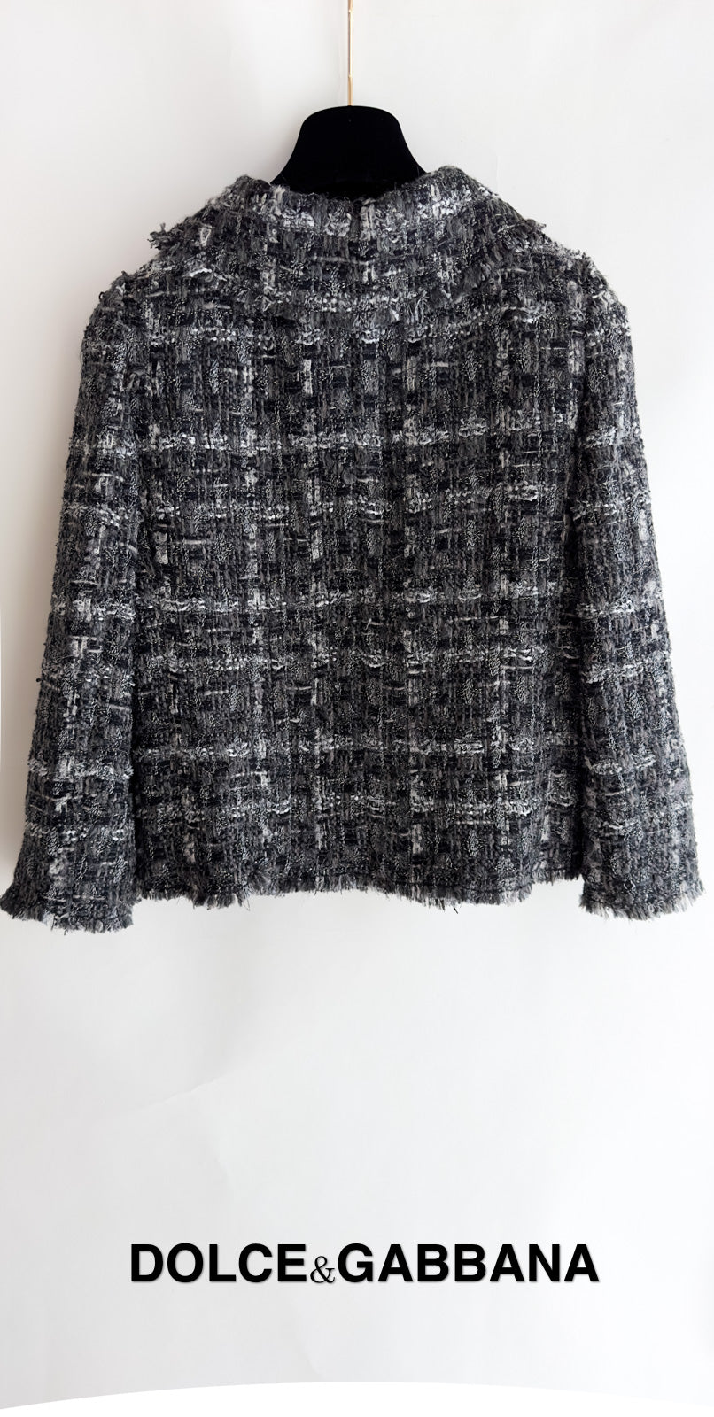 DOLCE & GABBANA Tweed Jacket 36 38 ドルチェ アンド ガッバーナ ツイード・ジャケット・ドット裏地