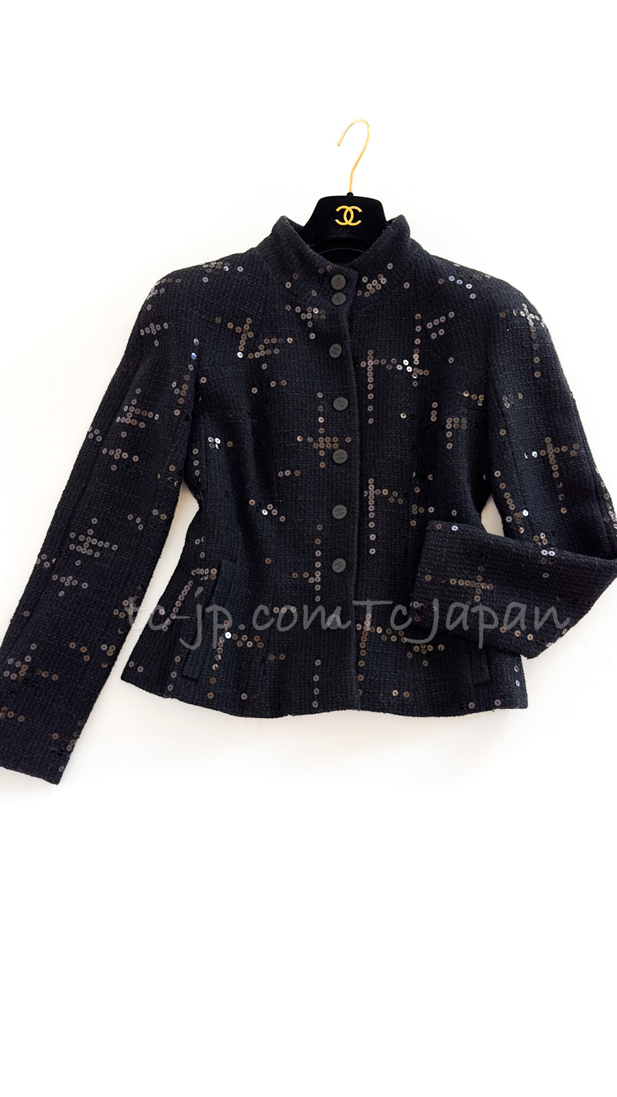 CHANEL 02A Black Lesage Sequin Jacket Skirt 34 36 40 シャネル ルサージュ・ブラック・スパンコール ジャケット・スカート 即発