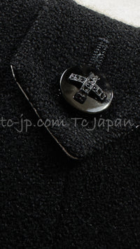 CHANEL 06A Black Wool Tweed Jacket Skirt Suit 38 シャネル ブラック ウール ジャケット スカート スーツ 即発