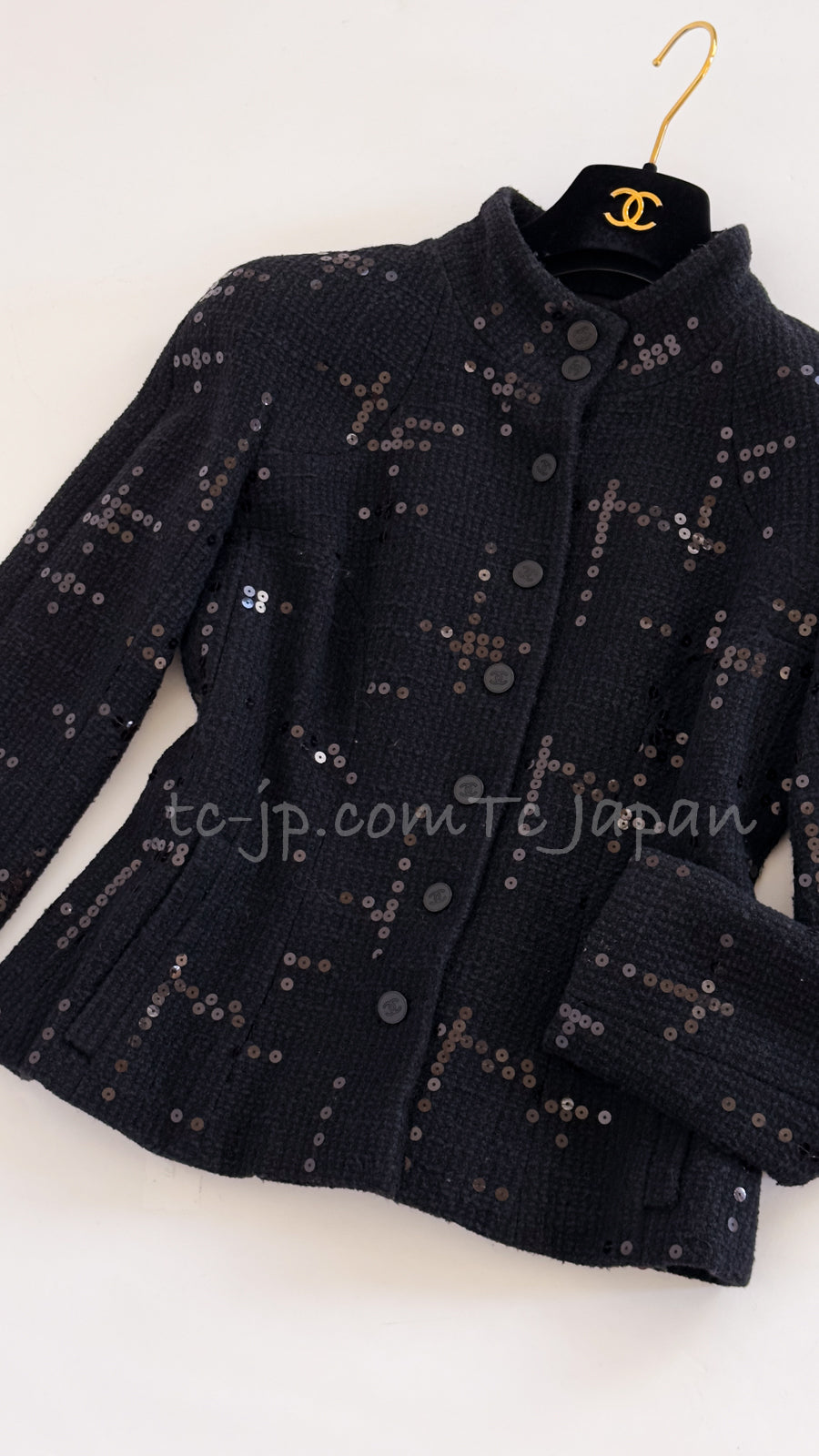 CHANEL 02A Black Lesage Sequin Jacket Skirt 34 36 40 シャネル ルサージュ・ブラック・スパンコール ジャケット・スカート 即発