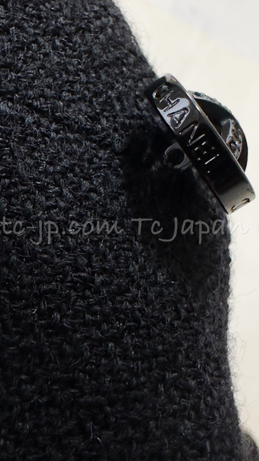 CHANEL 06A Black Wool Tweed Jacket Skirt Suit 38 シャネル ブラック ウール ジャケット スカート スーツ 即発