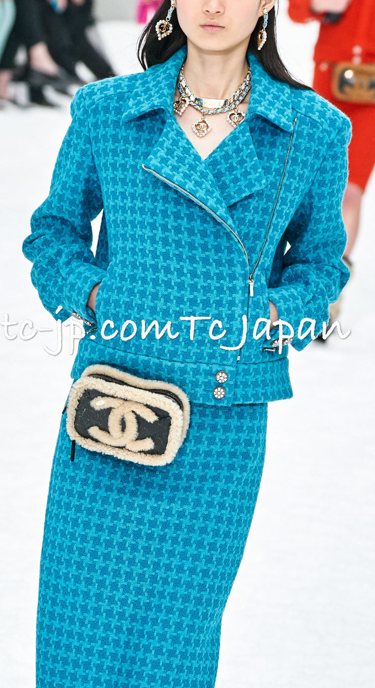 CHANEL 19A Blue Riders Wool Tweed Jacket 38 40 シャネル ブルー ライダース ウール ツイード ジャケット 即発