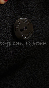 CHANEL 06A Black Wool Tweed Jacket Skirt Suit 38 シャネル ブラック ウール ジャケット スカート スーツ 即発