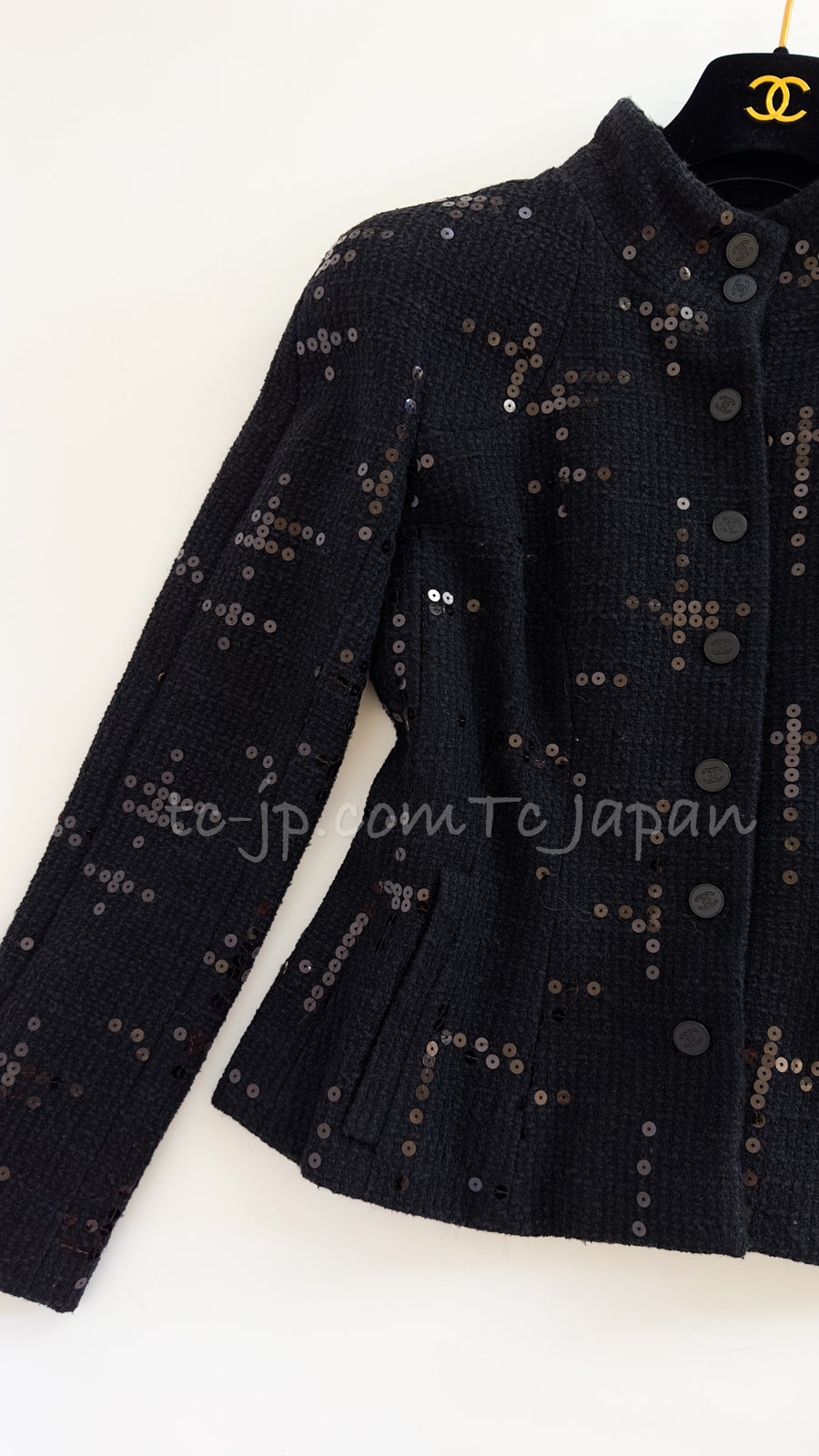 CHANEL 02A Black Lesage Sequin Jacket Skirt 34 36 40 シャネル ルサージュ・ブラック・スパンコール ジャケット・スカート 即発