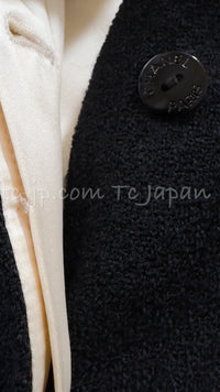 CHANEL 06A Black Wool Tweed Jacket Skirt Suit 38 シャネル ブラック ウール ジャケット スカート スーツ 即発