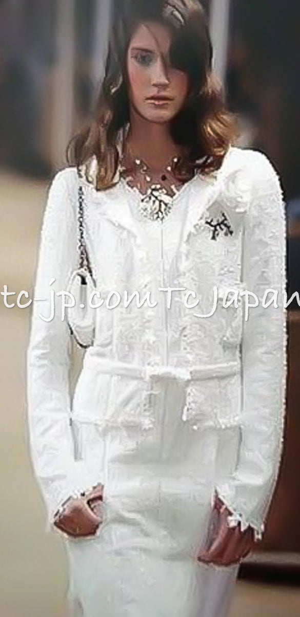 CHANEL 05C Black Chiffon Lace Camellia Buttons Jacket 38 44 シャネル ブラック・シフォン・レース・カメリアボタン・ジャケット 即発