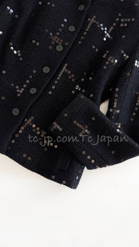 CHANEL 02A Black Lesage Sequin Jacket Skirt 34 36 40 シャネル ルサージュ・ブラック・スパンコール ジャケット・スカート 即発