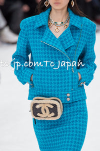 CHANEL 19A Blue Riders Wool Tweed Jacket 38 40 シャネル ブルー ライダース ウール ツイード ジャケット 即発