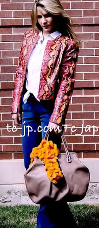 CHANEL 00T Python Leather Pants Pumps Heels Shoes 40 シャネル 高級パイソン レザー パンツ パンプス ヒール シューズ 即発
