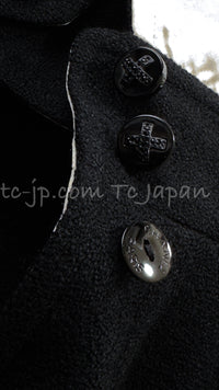 CHANEL 06A Black Wool Tweed Jacket Skirt Suit 38 シャネル ブラック ウール ジャケット スカート スーツ 即発