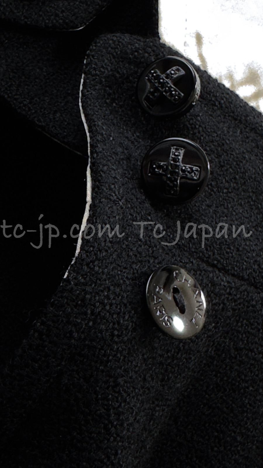 CHANEL 06A Black Wool Tweed Jacket Skirt Suit 38 シャネル ブラック ウール ジャケット スカート スーツ 即発
