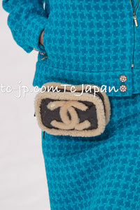 CHANEL 19A Blue Riders Wool Tweed Jacket 38 40 シャネル ブルー ライダース ウール ツイード ジャケット 即発
