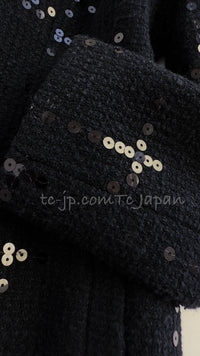 CHANEL 02A Black Lesage Sequin Jacket Skirt 34 36 40 シャネル ルサージュ・ブラック・スパンコール ジャケット・スカート 即発