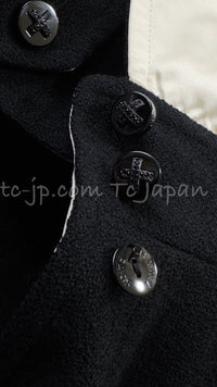 CHANEL 06A Black Wool Tweed Jacket Skirt Suit 38 シャネル ブラック ウール ジャケット スカート スーツ 即発