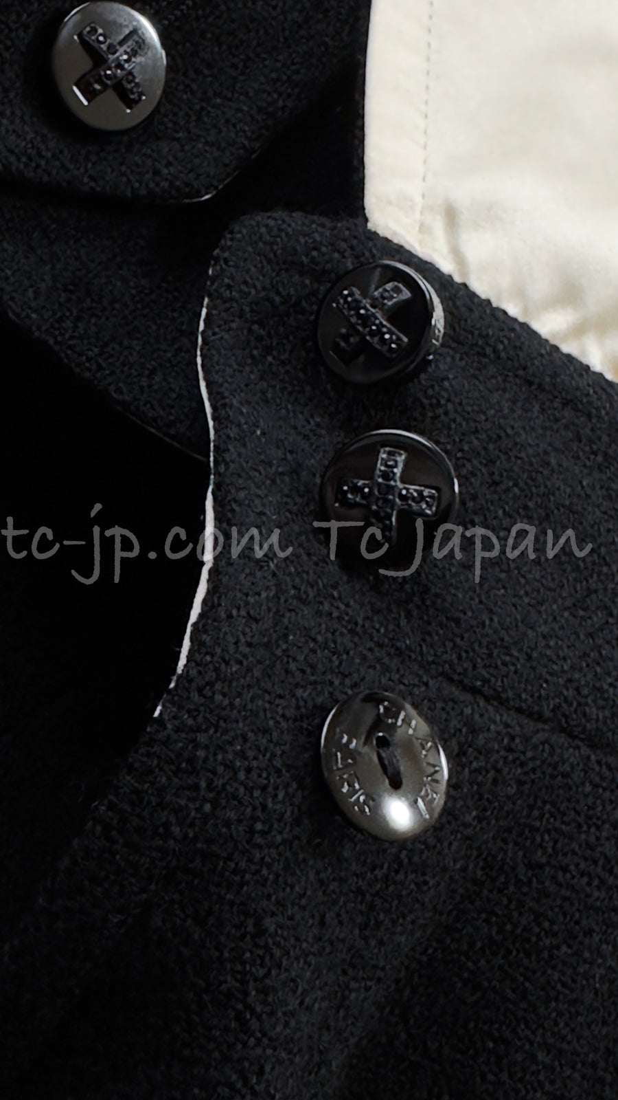 CHANEL 06A Black Wool Tweed Jacket Skirt Suit 38 シャネル ブラック ウール ジャケット スカート スーツ 即発