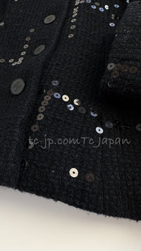 CHANEL 02A Black Lesage Sequin Jacket Skirt 34 36 40 シャネル ルサージュ・ブラック・スパンコール ジャケット・スカート 即発