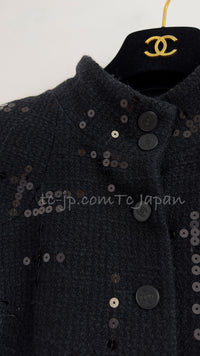 CHANEL 02A Black Lesage Sequin Jacket Skirt 34 36 40 シャネル ルサージュ・ブラック・スパンコール ジャケット・スカート 即発