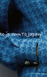 CHANEL 19A Blue Riders Wool Tweed Jacket 38 40 シャネル ブルー ライダース ウール ツイード ジャケット 即発