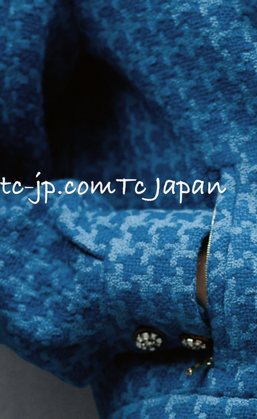CHANEL 19A Blue Riders Wool Tweed Jacket 38 40 シャネル ブルー ライダース ウール ツイード ジャケット 即発