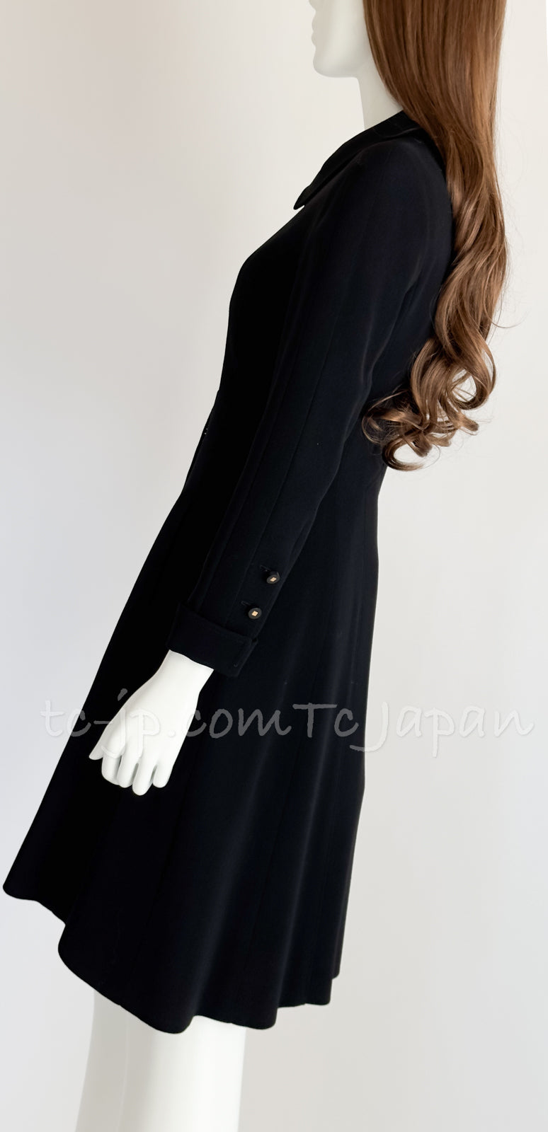 CHANEL 96A Vintage Black Dark Navy Wool Jacket Coat 34 36 38 シャネル ヴィンテージ ブラック ダークネイビー ウール ジャケット コート 即発
