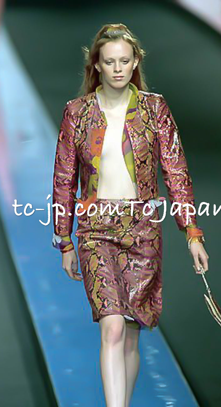 CHANEL 00T Python Leather Pants Pumps Heels Shoes 40 シャネル 高級パイソン レザー パンツ パンプス ヒール シューズ 即発