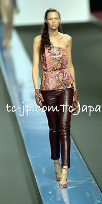 CHANEL 00T Python Leather Pants Pumps Heels Shoes 40 シャネル 高級パイソン レザー パンツ パンプス ヒール シューズ 即発