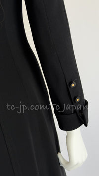 CHANEL 96A Vintage Black Dark Navy Wool Jacket Coat 34 36 38 シャネル ヴィンテージ ブラック ダークネイビー ウール ジャケット コート 即発