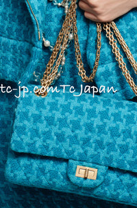 CHANEL 19A Blue Riders Wool Tweed Jacket 38 40 シャネル ブルー ライダース ウール ツイード ジャケット 即発